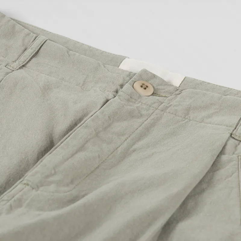Folk Assembly Pant Sage Cotton Linen-7