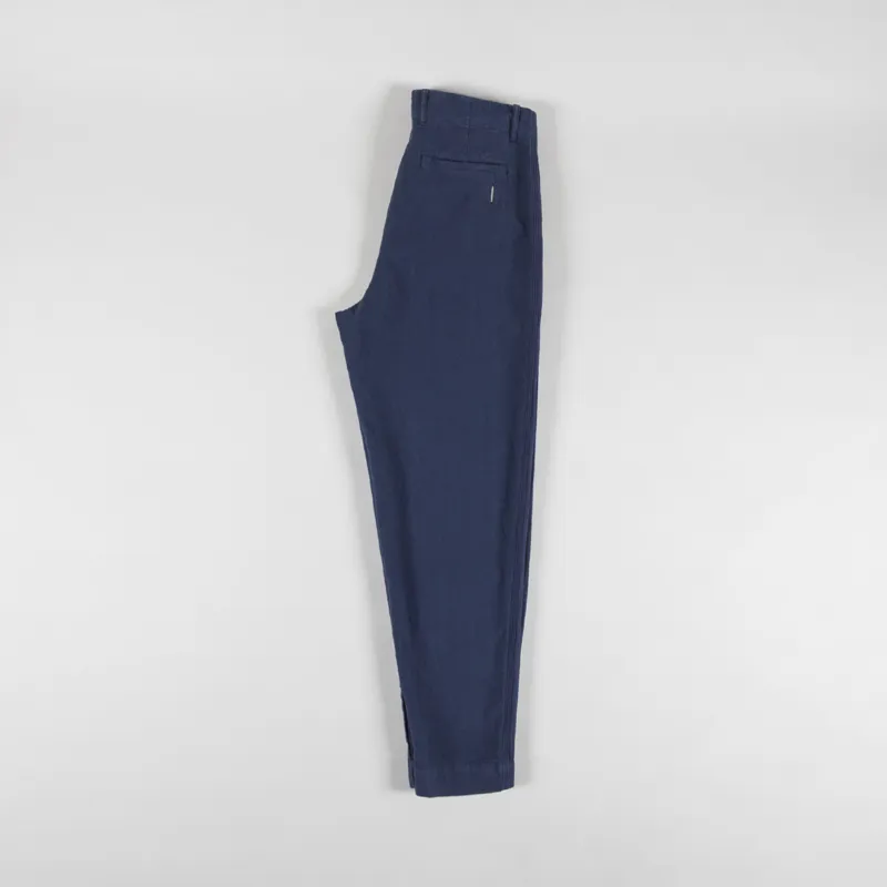 Folk Assembly Pant Soft Navy Cotton Linen-2
