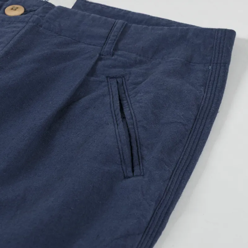 Folk Assembly Pant Soft Navy Cotton Linen-7