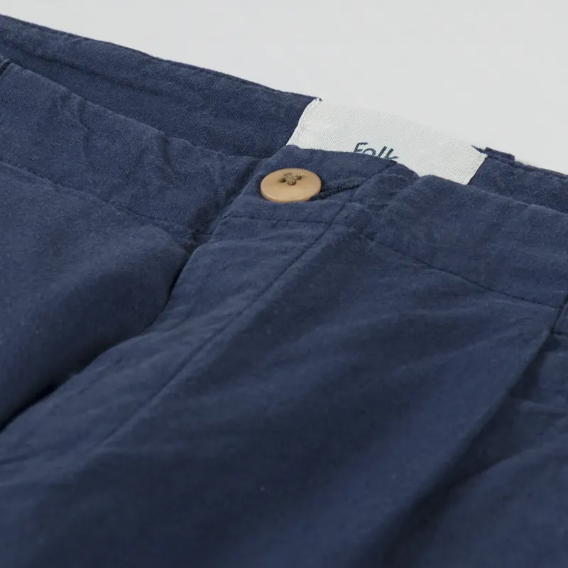 Folk Assembly Pant Soft Navy Cotton Linen-8