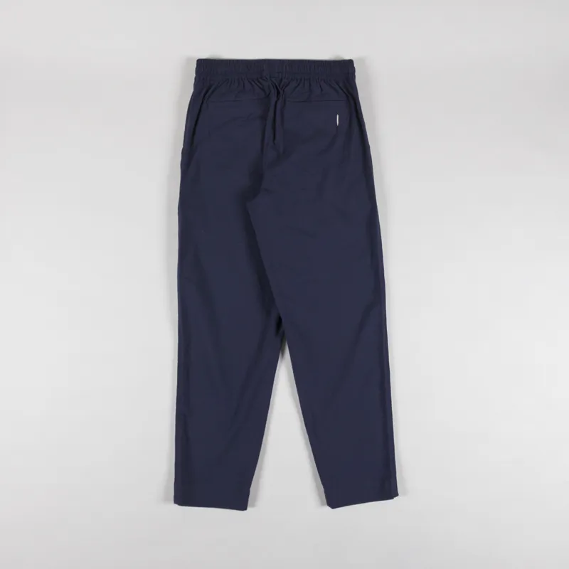 Folk Drawcord Assembly Pant Navy Seersucker