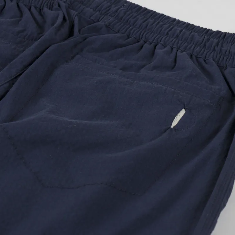 Folk Drawcord Assembly Pant Navy Seersucker-8