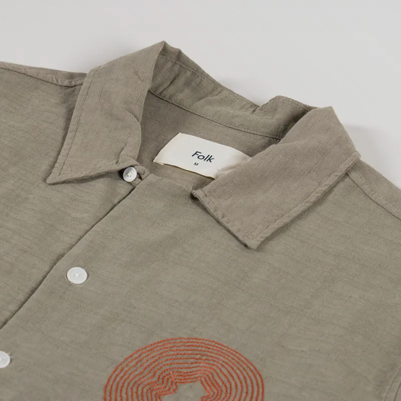 Folk Relaxed Soft Collar Shirt Sage-4
