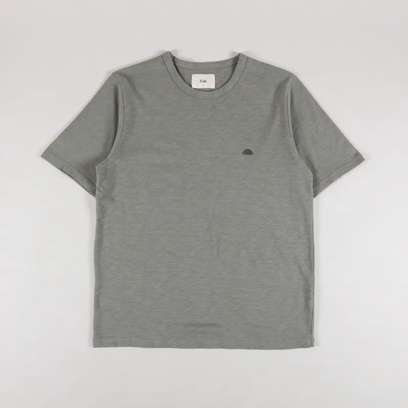 Folk Slub T Shirt Light Sage