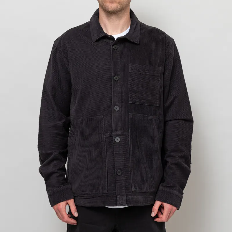 Folk Assembly Worker Jacket Soft Black Cord Mix