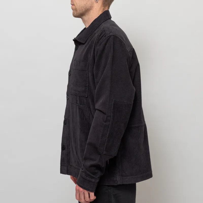 Folk Assembly Worker Jacket Soft Black Cord Mix-2