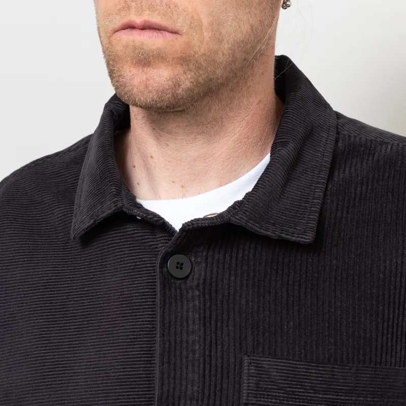 Folk Assembly Worker Jacket Soft Black Cord Mix-5