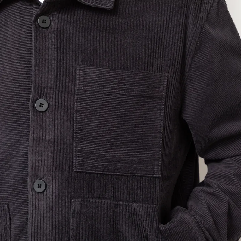 Folk Assembly Worker Jacket Soft Black Cord Mix-7