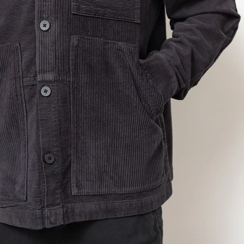 Folk Assembly Worker Jacket Soft Black Cord Mix-9