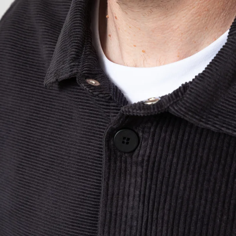 Folk Assembly Worker Jacket Soft Black Cord Mix-6