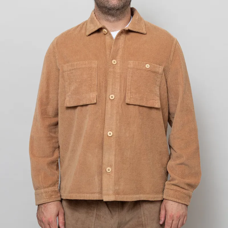 Folk Patch Overshirt Mink Chunky Cord