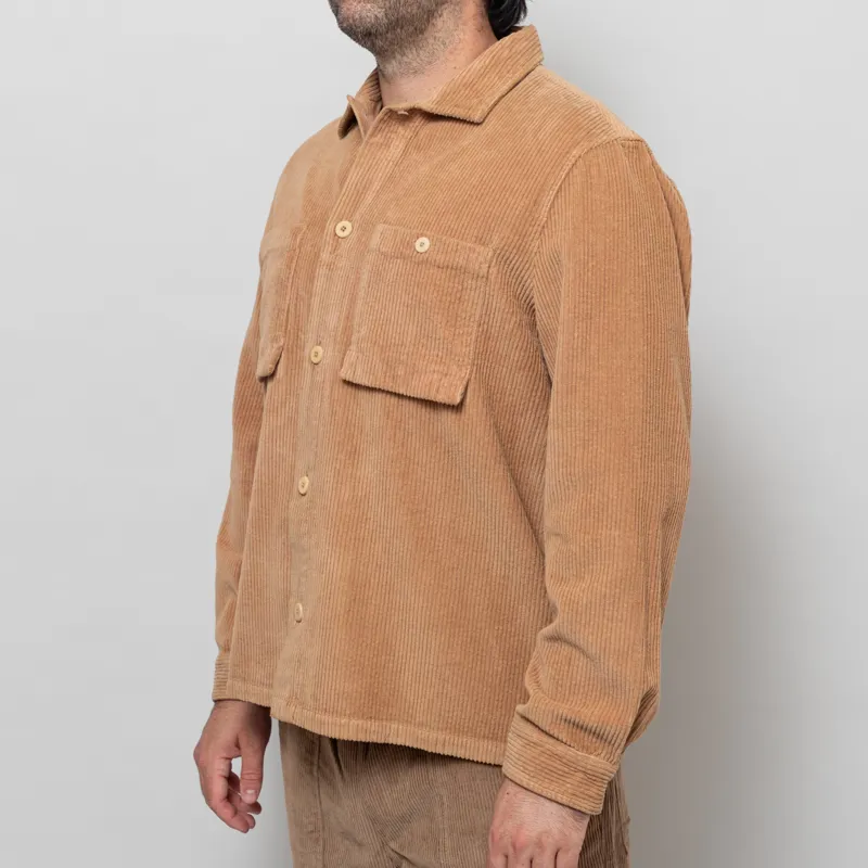 Folk Patch Overshirt Mink Chunky Cord-2