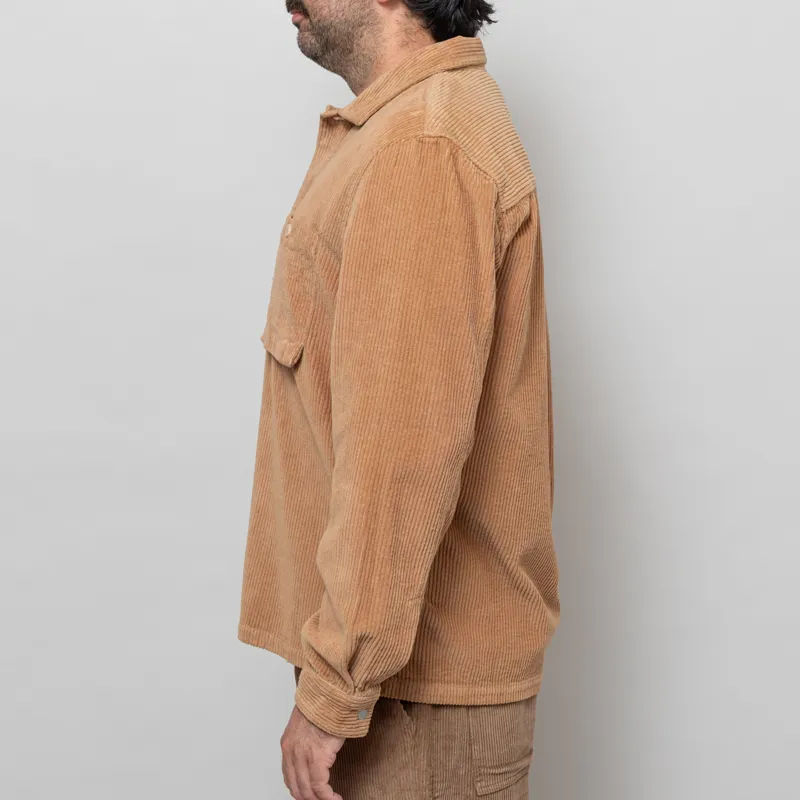 Folk Patch Overshirt Mink Chunky Cord-3