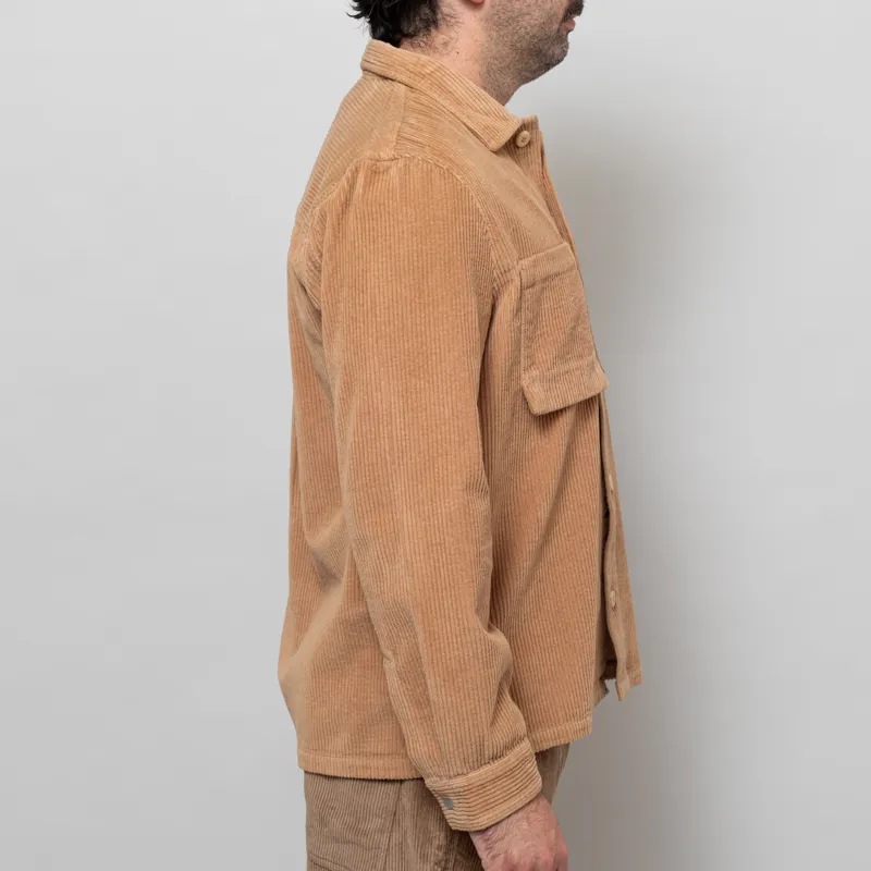 Folk Patch Overshirt Mink Chunky Cord-5