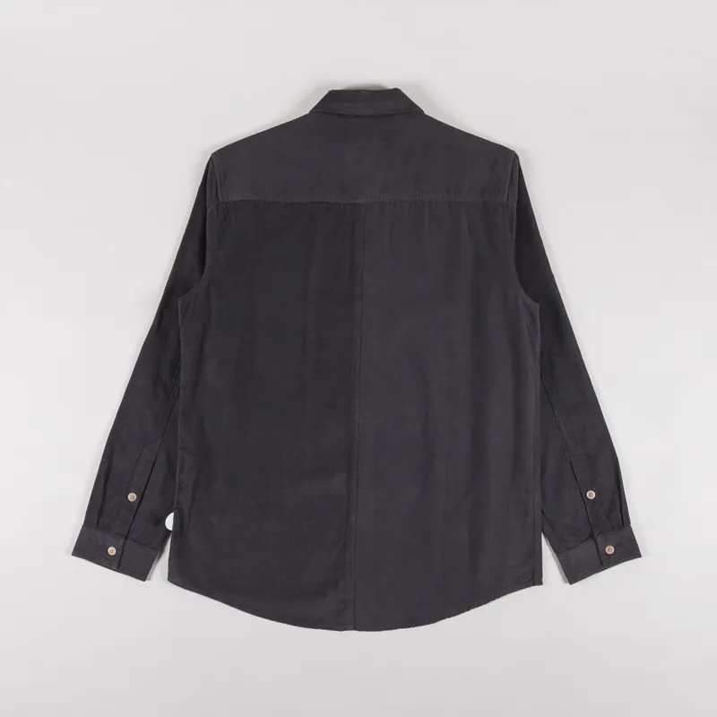 Folk Direction Babycord Shirt Charcoal-1