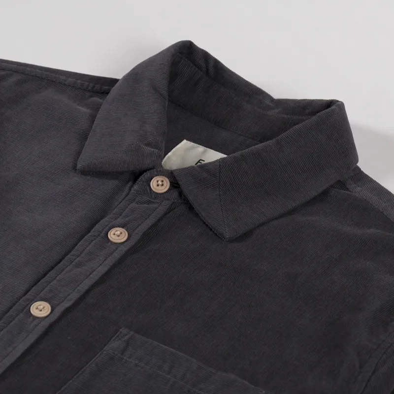 Folk Direction Babycord Shirt Charcoal-4