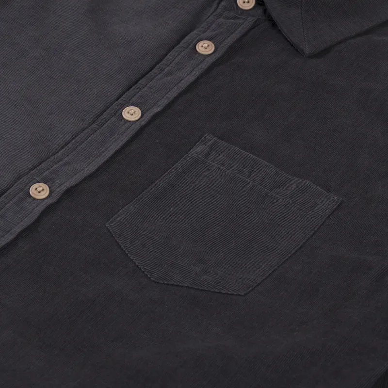 Folk Direction Babycord Shirt Charcoal-5