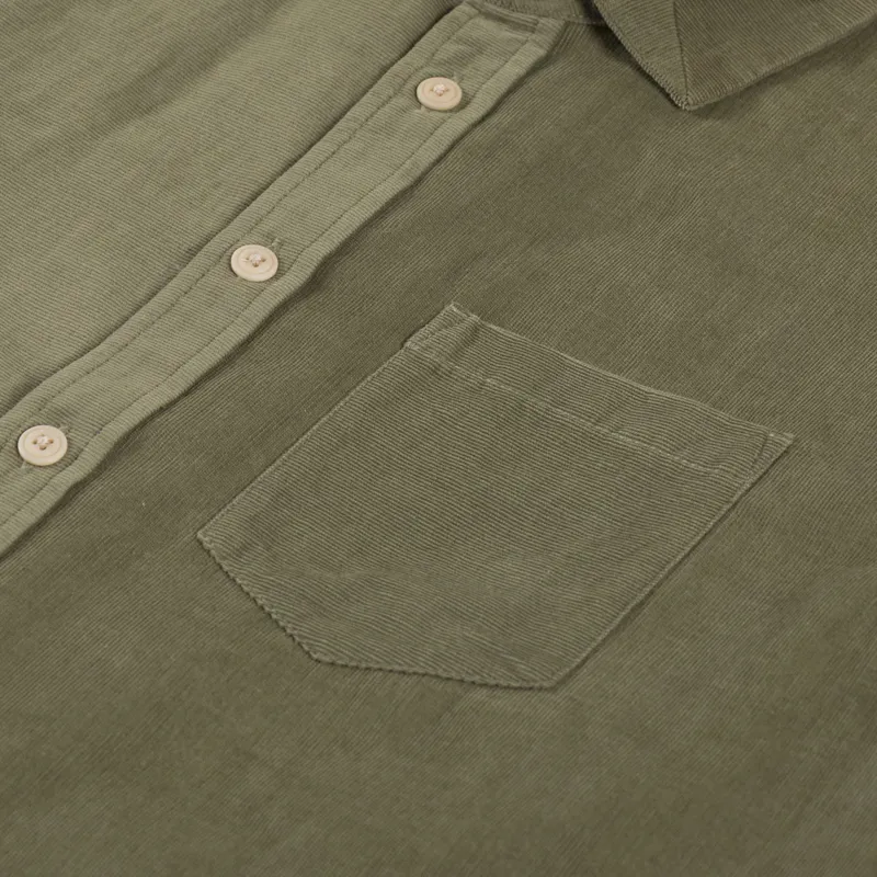 Folk Direction Babycord Shirt Olive-5