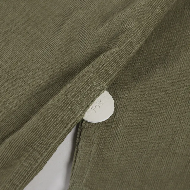Folk Direction Babycord Shirt Olive-7