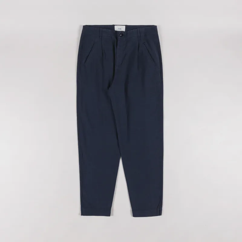 Folk Assembly Pant Dark Navy Cotton Linen