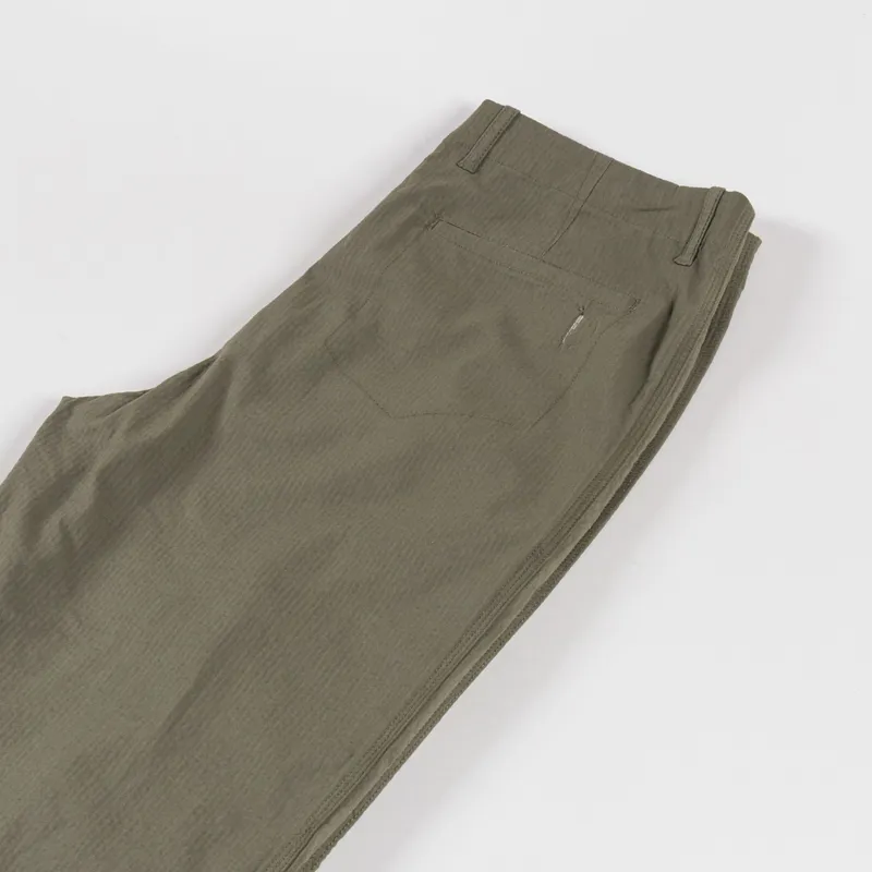 Folk Assembly Pant Dark Olive Seersucker-5