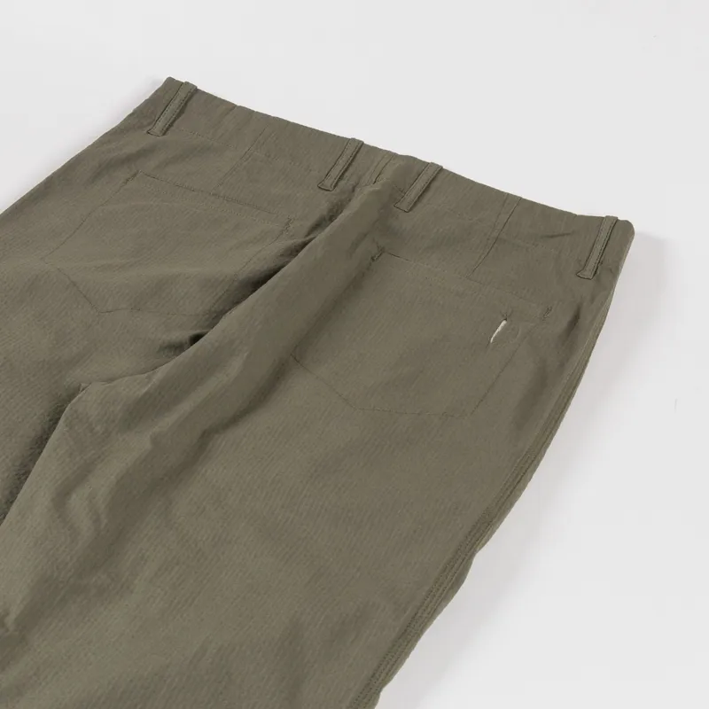 Folk Assembly Pant Dark Olive Seersucker-4