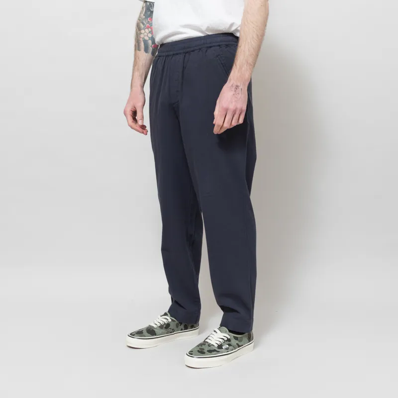 Folk Drawcord Assembly Pant Navy Herringbone-1