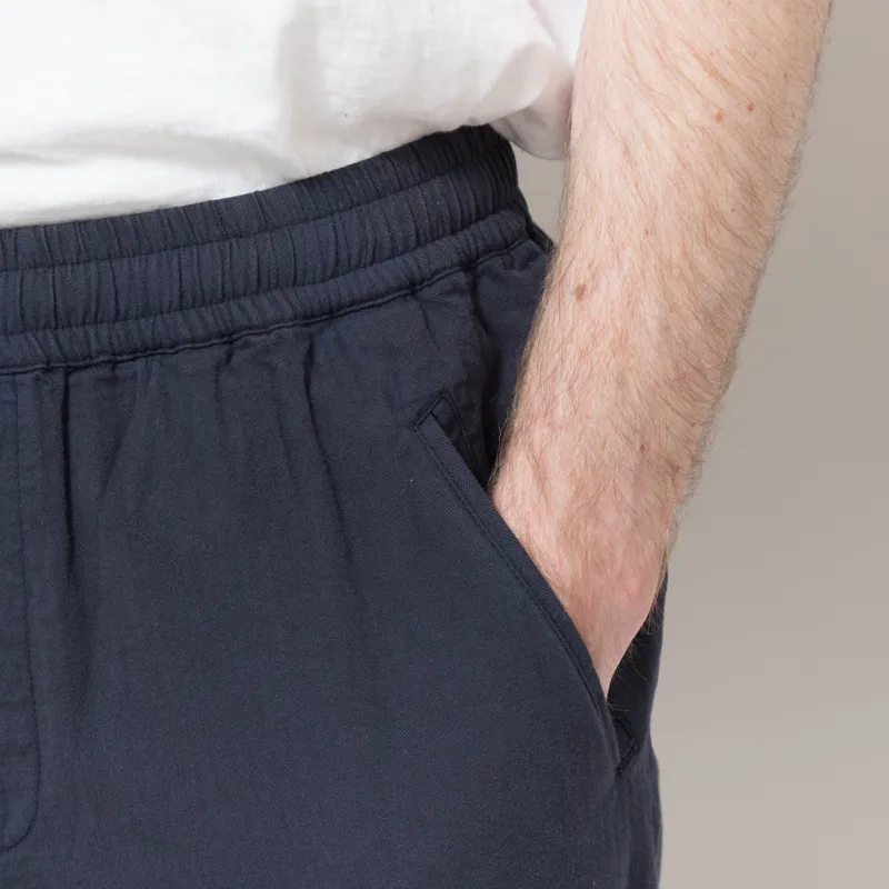 Folk Drawcord Assembly Pant Navy Herringbone-5