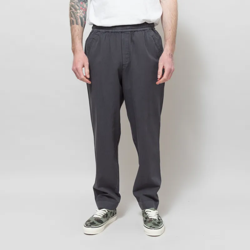 Folk Drawcord Assembly Pant Slate Blue Herringbone