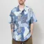 Folk Gabe Shirt Dot Print Blue Mono