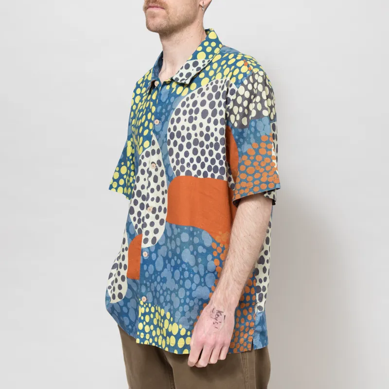 Folk Gabe Shirt Dot Print Red Multi-1