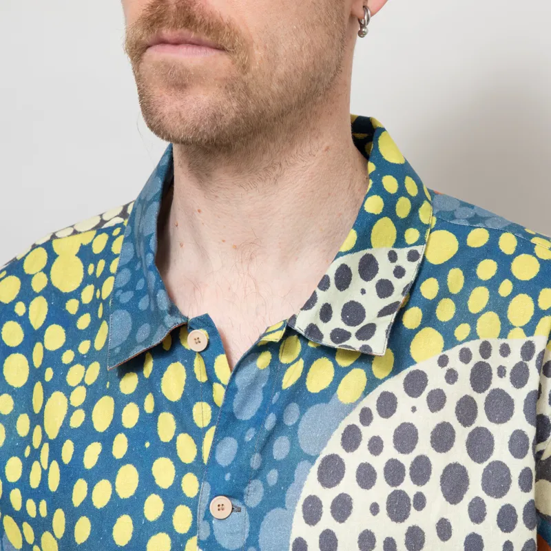 Folk Gabe Shirt Dot Print Red Multi-5