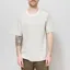 Folk Textured Stripe T Shirt Ecru Olive