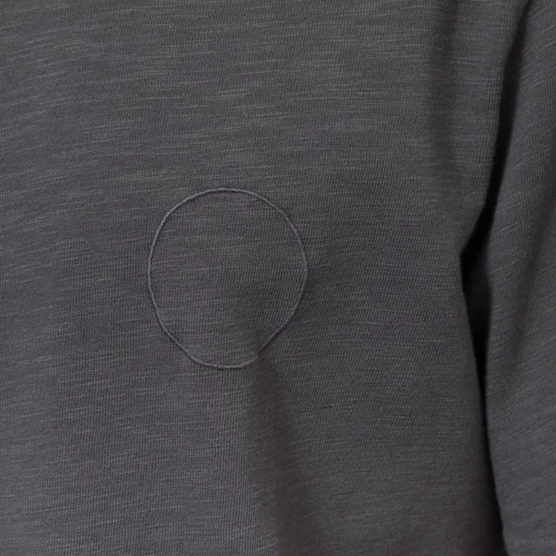 Folk Slub Embroidered T Shirt Soft Black-5