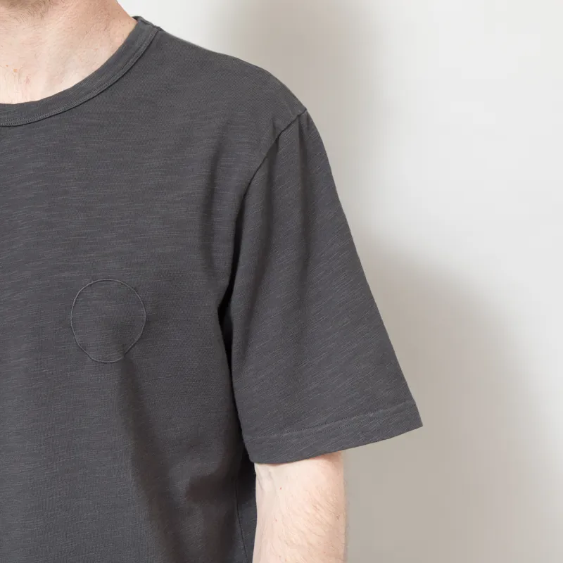 Folk Slub Embroidered T Shirt Soft Black-6