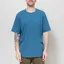 Folk Slub Embroidered T Shirt Soft Blue