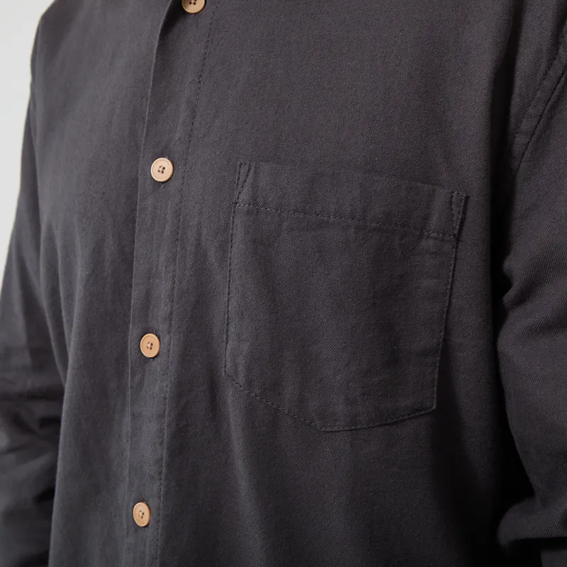 Folk Relaxed Fit Shirt Charcoal Flannel-6