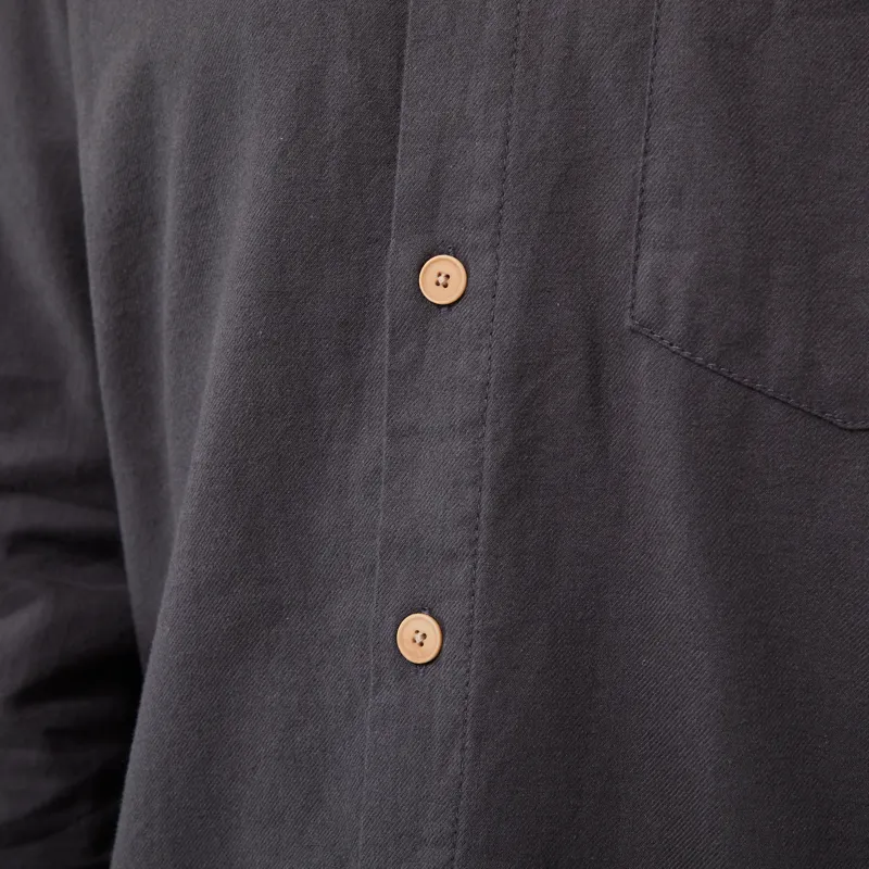 Folk Relaxed Fit Shirt Charcoal Flannel-7