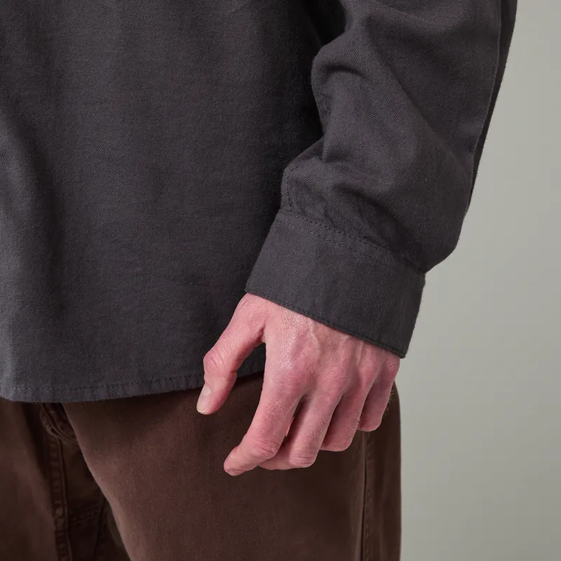 Folk Relaxed Fit Shirt Charcoal Flannel-9