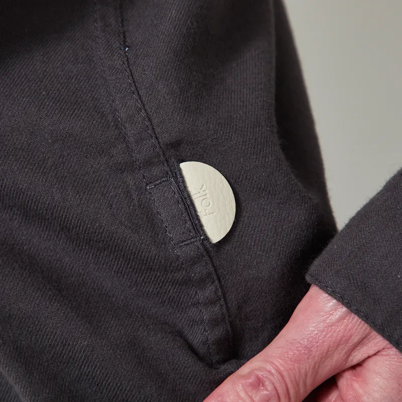 Folk Relaxed Fit Shirt Charcoal Flannel-11