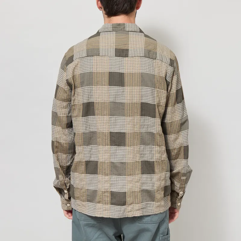 Folk Patch Shirt Sage Multicheck-2