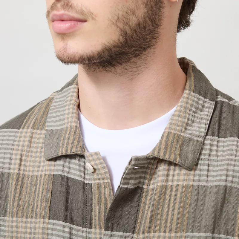 Folk Patch Shirt Sage Multicheck-3