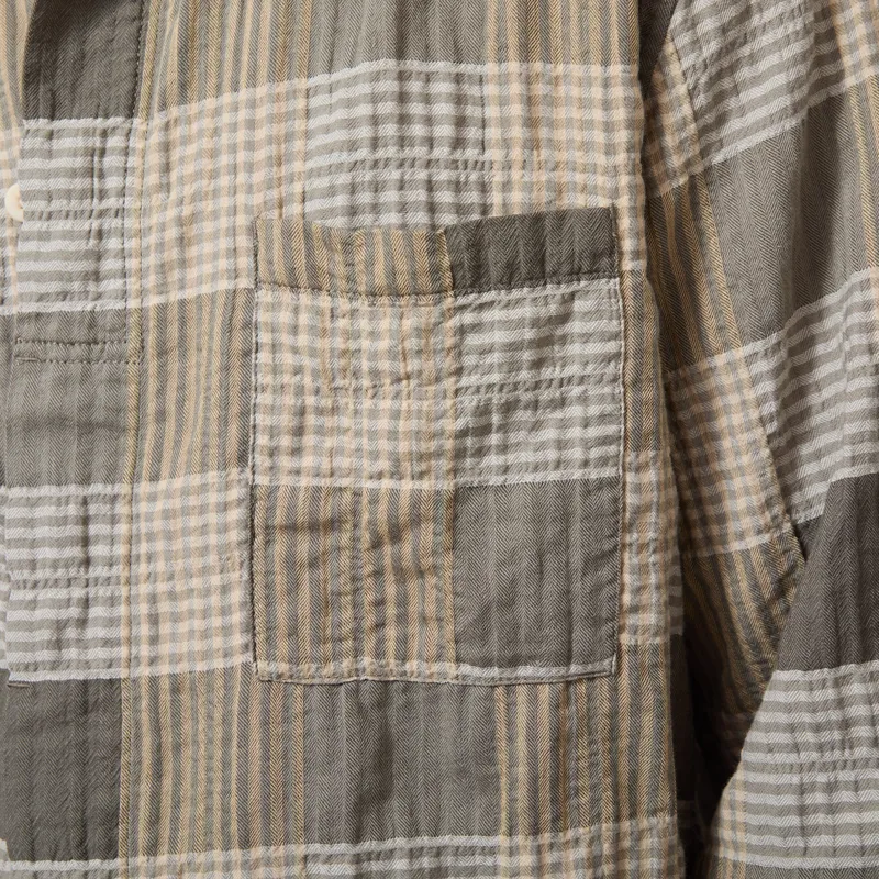 Folk Patch Shirt Sage Multicheck-4