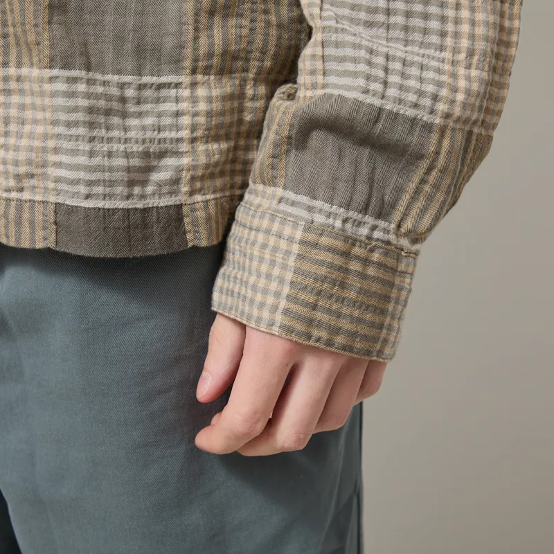 Folk Patch Shirt Sage Multicheck-6
