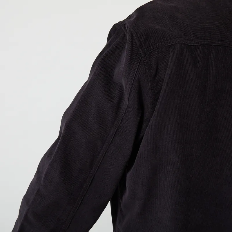 Folk Direction Shirt Babycord Black-5