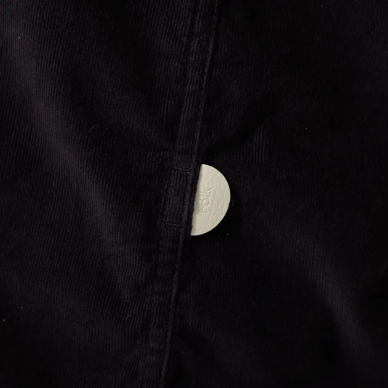 Folk Direction Shirt Babycord Black-9