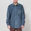 Folk Direction Shirt Babycord Blue Oxide