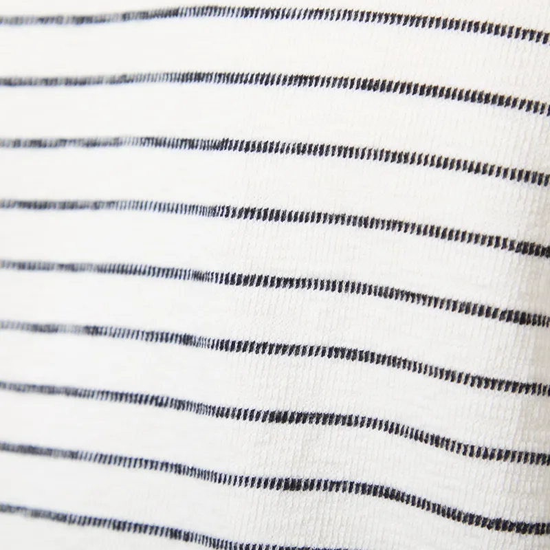 Folk Long Sleeve Textured Stripe T Shirt Ecru Black-6