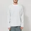 Folk Long Sleeve Textured Stripe T Shirt Ecru Soft Blue