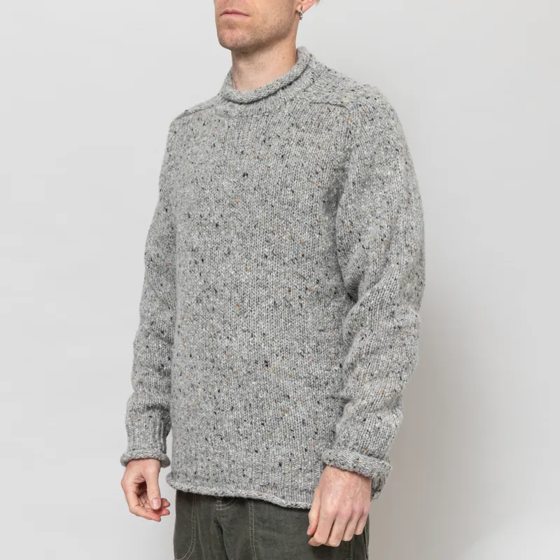 Pittari Findhorn Donegal Tweed Sweater Adara Grey-1